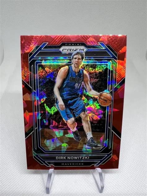 Panini Prizm Dirk Nowitzki Glace Craqu E Rouge Dallas