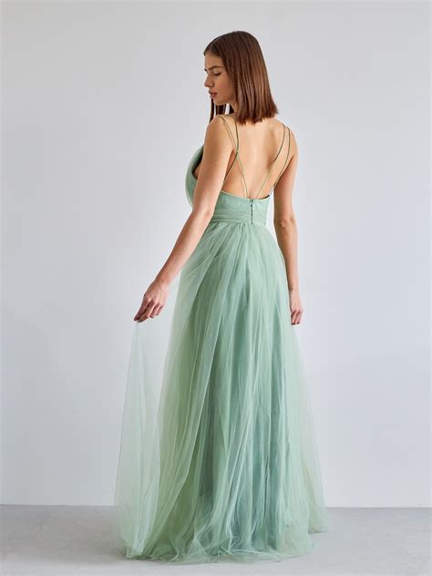 Light Green Tulle Dress Polina Glash