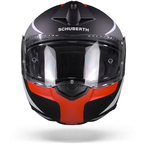 Schuberth C3 Pro Sestante Black Red Modular Helmet Chromeburner