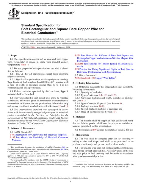 Astm B E Standard Specification For Soft Rectangular And