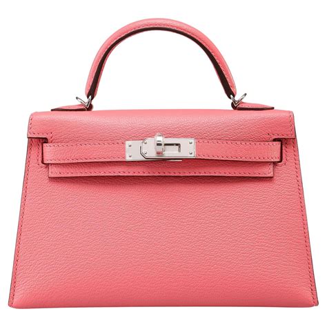 35 Hermès Mini Kelly Sellier II 20 en piel de aligátor brillante Azul