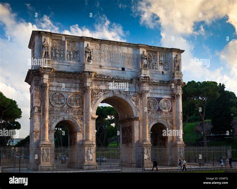 The Arch Of Constantine Near The Colosseum In Rome Italy Stock Photo