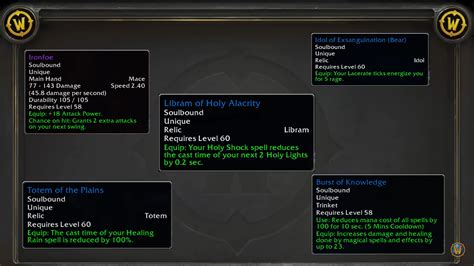 12 New Endgame Relics Coming In Season Of Discovery Phase 4 Wowhead News