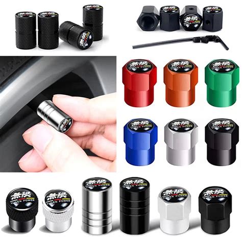 Pcs Aluminum Alloy Car Wheel Tire Valve Caps Tyre Rim Stem Covers