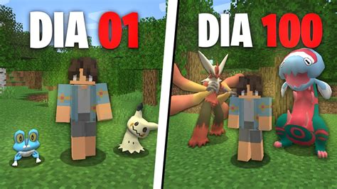 Sobrevivi 100 Dias No Minecraft Pixelmon Pokealiança O Filme Youtube