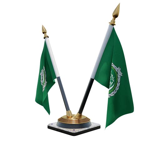 Free Arab League 3d illustration Double V Desk Flag Stand 11285267 PNG ...