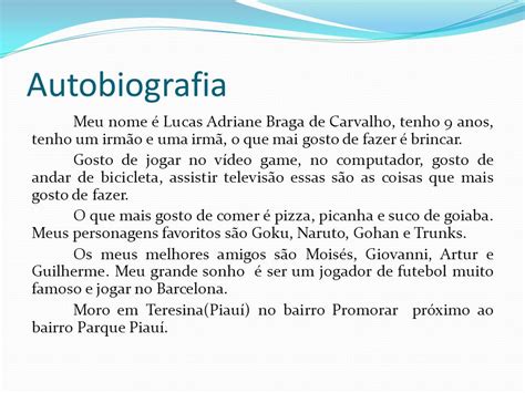 Como Fazer Uma Biografia De Uma Pessoa Exemplo V Rios Exemplos