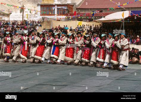 Folk Dance At Ladakh Festival Leh Jammu And Kashmir India Stock