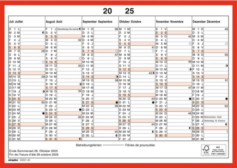 Simplex Wandkalender M S Rot Weiss De Fr A Papedis Ag