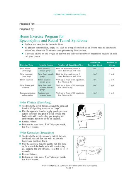 Pdf Home Exercise Program For Epicondylitis And Radial Tunnel And