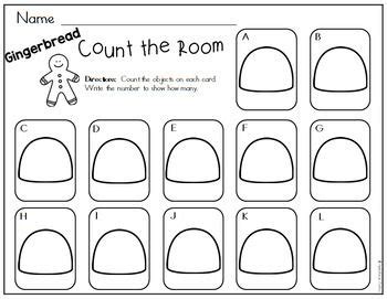 Count The Room Gingerbread By Pocketful Of Centers TpT