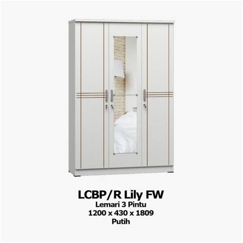 Khusus Bogor Lemari Pakaian Kayu 3 Pintu Olympic Lcbp Lily Lazada