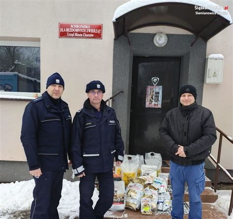 Policjanci z Siemianowic Śląskich przekazali dary na schroniska dla