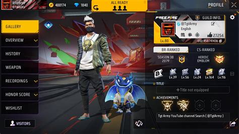 Top 1 Grandmaster Live Push With V Badge Youtubers Freefire Live