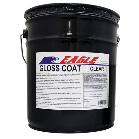 Acrylic Concrete Sealer 5 Gal Film High Gloss Coat Clear Wet Look Solvent Based 688957380149 Ebay