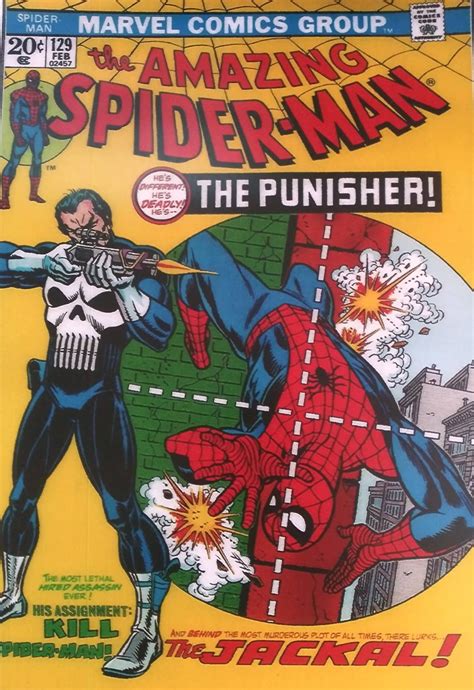 Spider Man 129 Vs Punisher Comic Cover Laminated Print Etsy