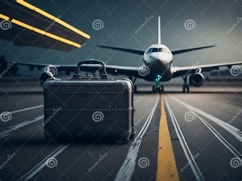 Baggage On The Airport Runway Stock Illustration Illustration Of