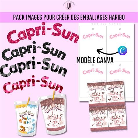 Capri Sun Personnalis Pack Logo Pour Personnaliser Etsy Belgi