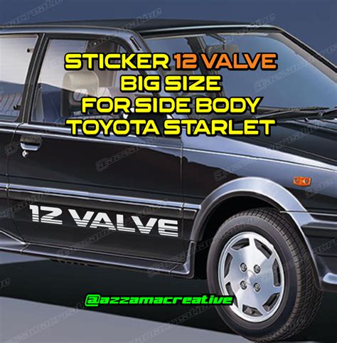 Stiker 12 Valve Besar For Side Body Toyota Starlet Lazada Indonesia