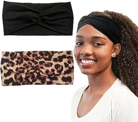 Amazon Hjiaruiky Pcs Turban Headbands For Women Boho Stretchy