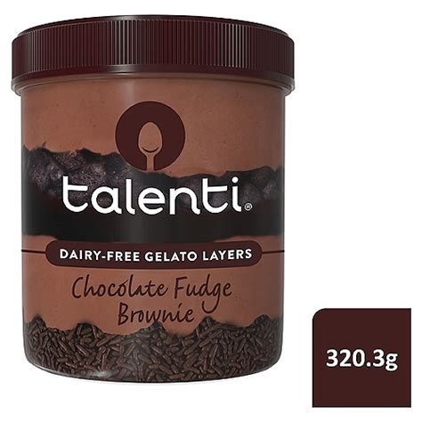 Talenti Dairy Free Gelato Layers Chocolate Fudge Brownie 353 Gr Shoprite