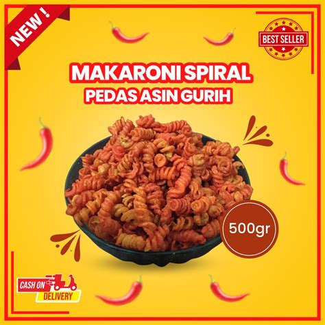 Jual Makaroni Spiral Bantet Gram Pedas Makaroni Ulir Camilan Pedes