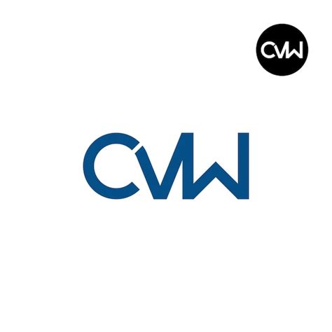 Conception Du Logo De La Lettre Monogramme Cvw Vecteur Premium