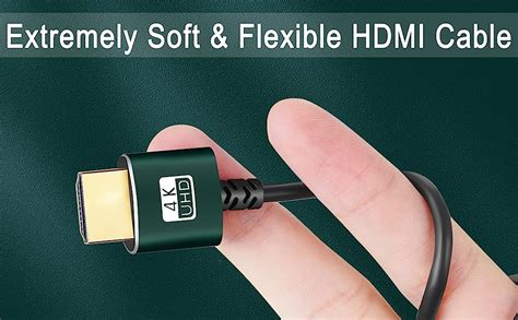 Thsucords Câble HDMI fin 0 3M Ultra doux Câble HDMI vers HDMI