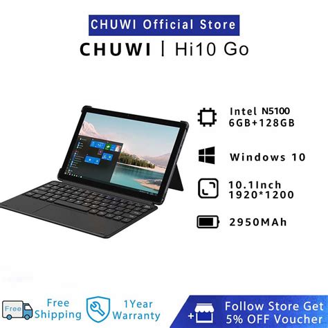 【CHUWI OFFICIAL】Hi10 Go 2-in-1 Genuine Windows 10 Tablet PC / 10.1 Inch ...