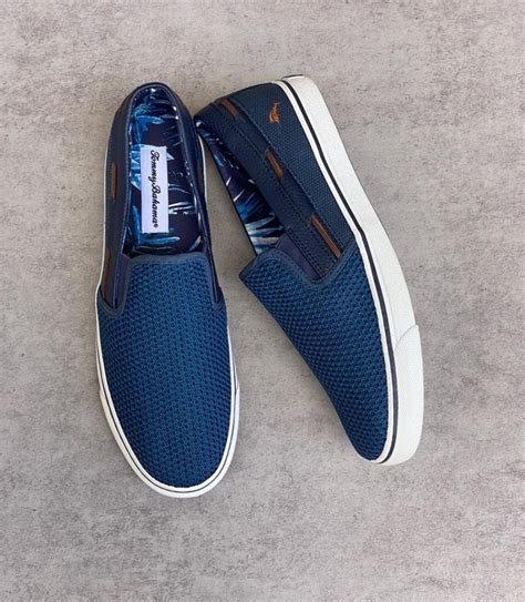 Tommy Bahama Slip On Mesh Sneakers In Blue Fancy Soles