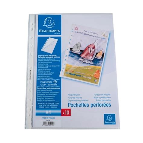 Sachet De Pochettes Perfor Es Ouverture Haut Et C T