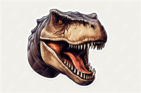 Premium Ai Image Dinosaur Vector Logo Icon And Head Sticker Photorealism