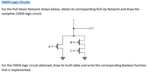 Solved For The Pull Down Network Shown Below Obtain Its Chegg