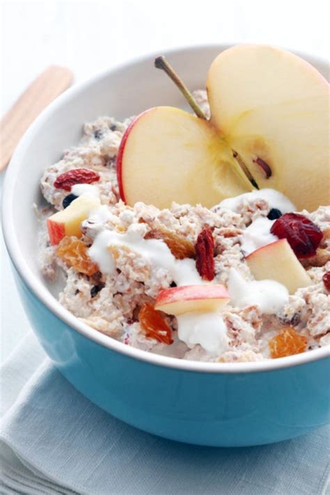 Leckerer Bircher M Sli Mit Joghurt Haferflocken Und Apfel Rezept