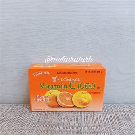 Jual VITAMIN C 1000 MG SIDOMUNCUL SWEET ORANGE Shopee Indonesia