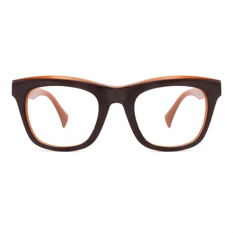 Square Full Frame Optic Eyeglasses For Men Women Lamination Acetate