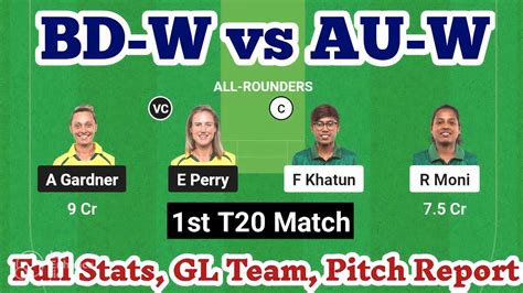 BD W Vs AU W Dream11 Team Bd W Vs Aus W Bdw Vs Auw Dream11