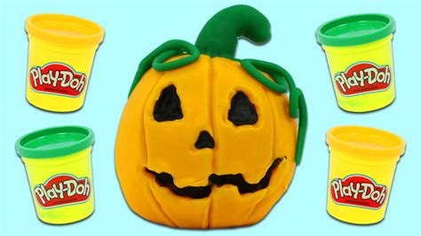 How To Make A Spooky Play Doh Halloween Jack O Lantern Youtube