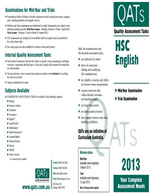 Fillable Online Internal Quality Assessment Tasks QATs Are An