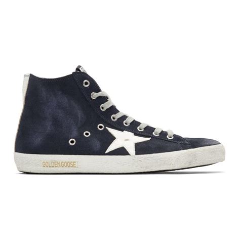 Golden Goose Navy Suede Francys Sneakers