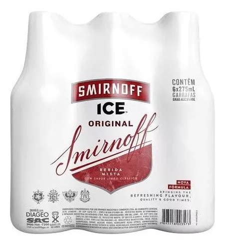 Pack Smirnoff Ice Original Long Neck 275 Ml Kit 6 Unidades Frete grátis