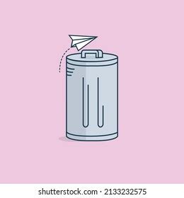 Trash Can Vector Illustration Trash Can Stock Vector (Royalty Free) 2133232575 | Shutterstock