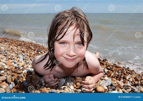 Child Beach Sunbathing Relaxing Stock Image Image Of Outdoors