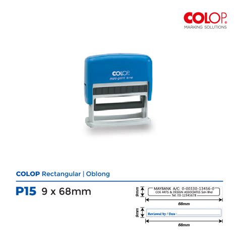 Colop Stamp Rectangular A E Print