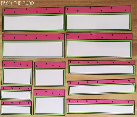 classroom labels   pond