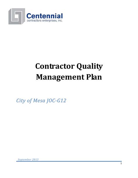 Construction Quality Management Plan Effective Project Phase Quality