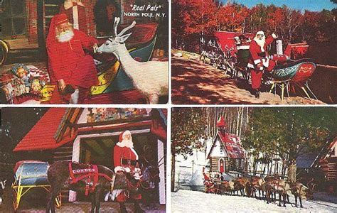 8 Vintage 1950s Postcards Santa S Workshop North Pole New York Santas Workshop Fun Winter