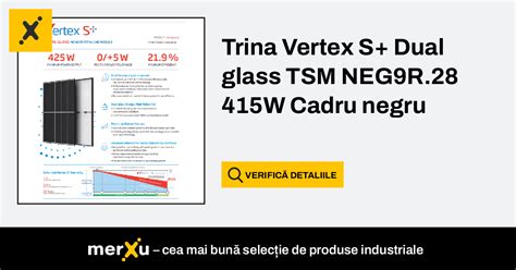 Trina Vertex S Dual Glass TSM NEG9R 28 415W Cadru Negru MerXu