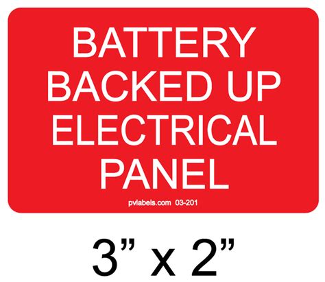Placement Battery Systems Pv Labels