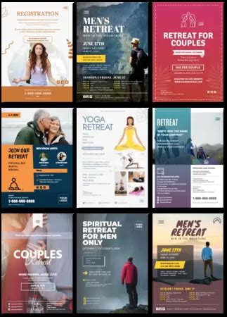 Dise A Un Flyer De Retiro Espiritual Con Plantillas Online